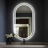 Дзеркало DUSEL овальне 60х120 см LED DE-M4031D сенсорна кнопка включення підігрів, фото 9