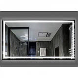 Дзеркало DUSEL 80х65см із LED підсвічуванням прямокутне DE-M0061S1 сенсорне включення підігрів, фото 8