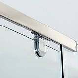 Душова кабіна 120х80х190 см прямокутна без піддону Dusel А-1106 двері розпашні прозоре скло 6 мм, фото 4