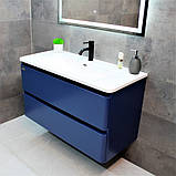 Тумба із раковиною REXON Camelia RX195NB-100 Navy Blue для ванної кімнати висувна, фото 6