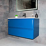 Тумба із раковиною REXON Camelia RX195NB-100 Navy Blue для ванної кімнати висувна, фото 8