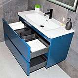 Тумба із раковиною REXON Camelia RX195NB-100 Navy Blue для ванної кімнати висувна, фото 10