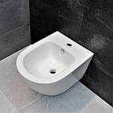 Біде підвісне DUSEL LEVITA 10201130В керамічне біле, фото 7