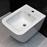 Біде підвісне DUSEL CUBIS 10201030В керамічне біле, фото 4