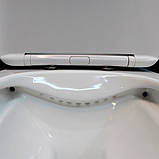 Унітаз підвісний безободковий DUSEL LEXI з плавнопадаючим сидінням Soft Close дюропласт, фото 8