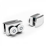 Душові двері в нішу 140х190 см Dusel DSL191 Chrome розсувні скло прозоре 6 мм, фото 5