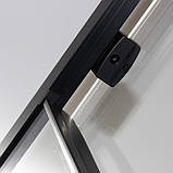 Душова кабіна 100х100х190 см без піддону DUSEL DSL194B Black Matt розсувні двері чорний профіль, фото 7
