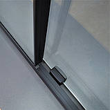 Душова кабіна 120х90х190 см прямокутна Dusel DSL191B+195B Black Matt розсувні двері прозоре скло, фото 6