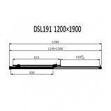 Душові двері в нішу 120х190 см чорні Dusel DSL191B Black Matt розсувні прозоре скло 6 мм, фото 7