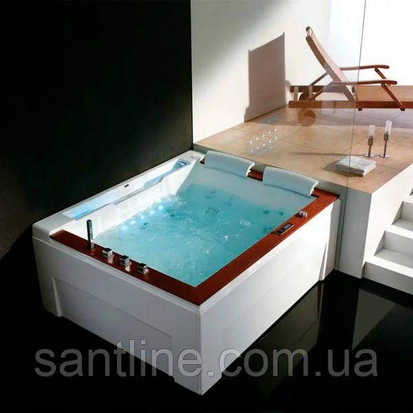Гідромасажна ванна 191x159x77 см Golston G-U2607 R правостороння акрилова, фото 1