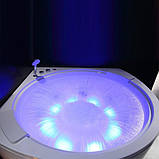 Гідромасажна ванна Golston G-U3605 150x150x63 cм кутовая напівкругла двомістна джакузі, фото 5