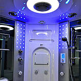 Гідромасажний бокс 145х145х220 см GOLSTON G-U2212 глибокий піддон парогенератор ароматерапія хромотерапія, фото 3