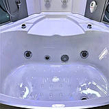 Гідромасажний бокс 145х145х220 см GOLSTON G-U2212 глибокий піддон парогенератор ароматерапія хромотерапія, фото 8