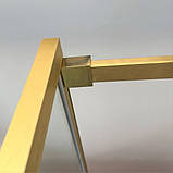 Душова стінка DUSEL Walk-In WL172G Gold 100х200 см золотий профіль нерухоме прозоре скло 8 мм, фото 6