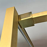 Душова стінка DUSEL Walk-In WL172G Gold 90х200 см золотий профіль нерухоме прозоре скло 8 мм, фото 7