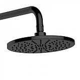 Душова система із змішувачем виливом DUSEL MILTON Black стійка для душу латунна, фото 8