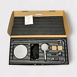 Душова система із змішувачем виливом DUSEL MILTON Chrome стійка для душу латунна, фото 9