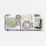 Душова система із змішувачем виливом DUSEL MILTON Chrome стійка для душу латунна, фото 8