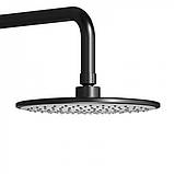 Душова система із змішувачем виливом DUSEL LACIO Black Matt стійка для душу латуна, фото 3