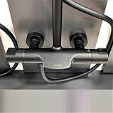 Душова система із змішувачем термостатом та виливом DUSEL CENTRO Thermostatic Black чорна душова стійка, фото 2