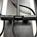 Душова система із змішувачем термостатом та виливом DUSEL CENTRO Thermostatic Black чорна душова стійка, фото 5