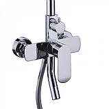 Душова система із змішувачем виливом DUSEL DALLAS Chrome душова стійка латунна, фото 3