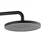 Душова система із змішувачем та виливом DUSEL DALLAS Black чорна душова стійка латунна, фото 5