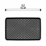 Душова система із змішувачем виливом та підсвічуванням DUSEL POUR Chrome Smart стійка для душу з поличкою, фото 5