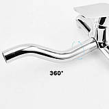 Душова система із змішувачем виливом DUSEL RUBI Chrome стійка для душу з регульованою верхньою лійкою латунна, фото 6