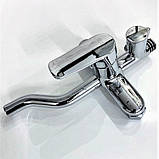 Душова система із змішувачем виливом DUSEL RUBI Chrome стійка для душу з регульованою верхньою лійкою латунна, фото 7