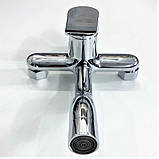 Душова система із змішувачем виливом DUSEL RUBI Chrome стійка для душу з регульованою верхньою лійкою латунна, фото 9