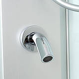 Душовий бокс без даху 90х90х210 см DUSEL HIKE Satin квадратний розсувна душова кабіна прозоре скло, фото 3