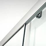 Душовий бокс без даху 90х90х210 см DUSEL HIKE Satin квадратний розсувна душова кабіна прозоре скло, фото 5