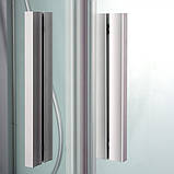 Душовий бокс без даху 90х90х210 см DUSEL HIKE Satin квадратний розсувна душова кабіна прозоре скло, фото 6