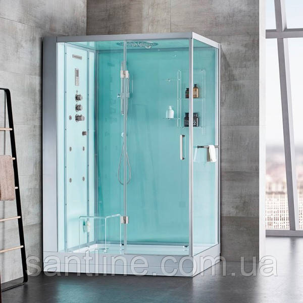 Гідромасажний паровий бокс GOLSTON G-U692 сатин 1200х850х2230 мм лівосторонній, фото 1