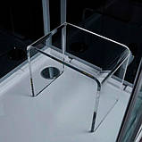 Гідромасажний паровий бокс 120х85х223 см GOLSTON G-U692BB чорний прямокутний низький піддон лівосторонній, фото 7