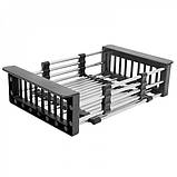 Кухонна мийка правосторонняя DUSEL з нержавіючої сталі SS304 DS50878-2RN 78х43х22 з PVD покриттям Nano Black, фото 4