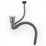 Кухонна мийка правостороння DUSEL з нержавіючої сталі SS304 DS50678-2RNG 78х49х23 з PVD покриттям Nano Grey, фото 6