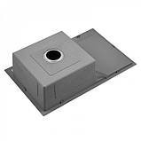 Кухонна мийка правостороння DUSEL з нержавіючої сталі SS304 DS50678-2RNG 78х49х23 з PVD покриттям Nano Grey, фото 2