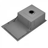 Кухонна мийка правостороння DUSEL з нержавіючої сталі SS304 DS50778-2RNB 78х49х23 з PVD покриттям Nano Black, фото 3