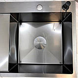 Кухонна мийка з неіржавкої сталі SS304 DS50963-1LNB 630*500*230 Left (Nano Black), фото 9