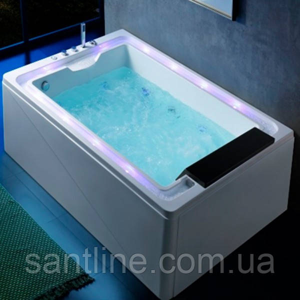 Гідромасажна ванна 190х140х73 см Golston G-U3601S прямокутна пристінна, фото 1