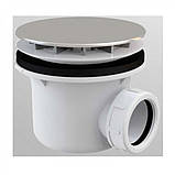 Душовий піддон 100х100х15 см Dusel D202 R напівкруглий акриловий з ніжками сифоном, фото 3