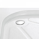 Душовий піддон 100х100х15 см Dusel D202 R напівкруглий акриловий з ніжками сифоном, фото 4