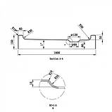 Душовий піддон 100х100х15 см Dusel D202 R напівкруглий акриловий з ніжками сифоном, фото 6
