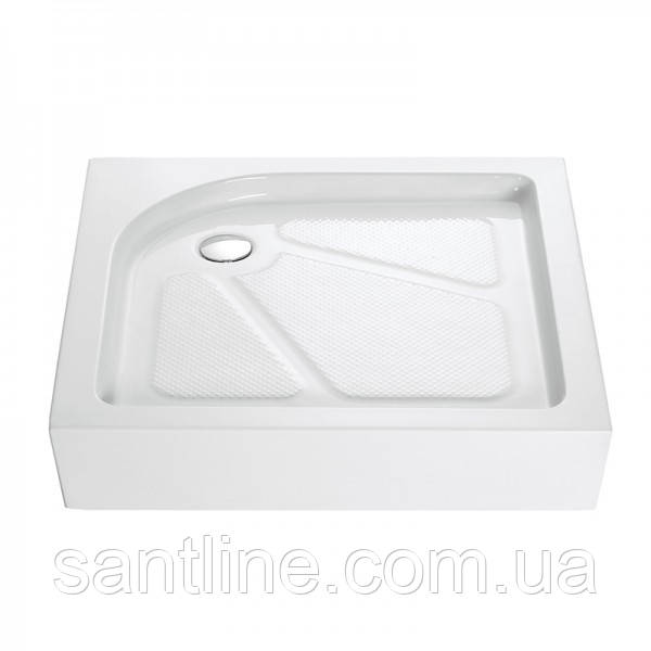 Душовий піддон 90х90х15 см Dusel D102 R квадратний акриловий з ніжками сифоном, фото 1