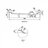Душовий піддон 90х90х15 см Dusel D102 R квадратний акриловий з ніжками сифоном, фото 6