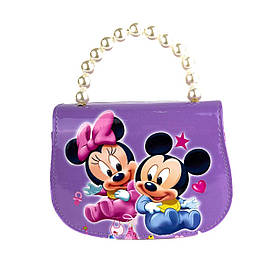 Сумка крос-боді дитяча Міккі Маус 9122 шкірзам 16.5 х 12 х 7 см фіолетовий