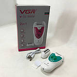 Жіночий акумуляторний депілятор VGR, Епілятор бритва для ніг, Депілятор для волосся TA-12, фото 4