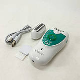 Жіночий акумуляторний депілятор VGR, Епілятор бритва для ніг, Депілятор для волосся TA-12, фото 7